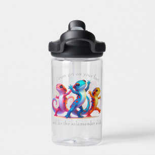 Colourful Salamanders do the Salamander Slide Water Bottle