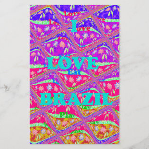 Colourful Samba Brazil Fun I Love  Brazil Colours Stationery