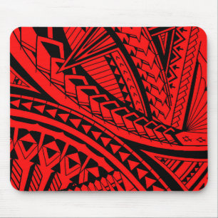 Colourful Samoan tattoo patterns Mouse Pad