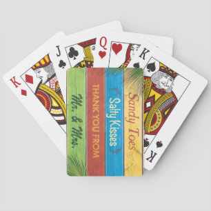 Colourful Sandy Toes Salty Kisses Deck of Cards