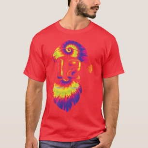 Colourful Santa TieDye 12 Years Old 12th Birthday T-Shirt