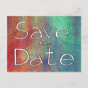 Colourful Save the Date Postcard (Customizable)