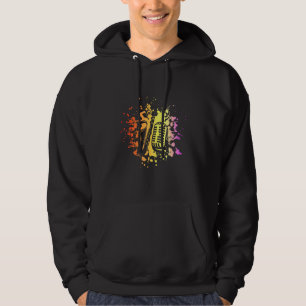 Colourful Saxophone Microphone Musical Instrument Hoodie