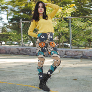Colourful Scary Monsters Leggings
