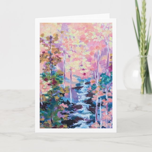 Colourful Scenic Do More Thank You Card (Front)