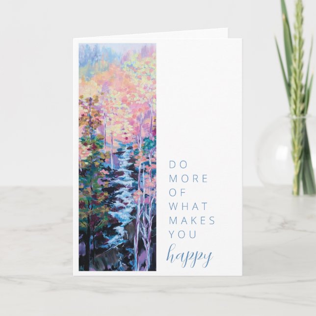 Colourful Scenic Do More Thank You Card (Front)