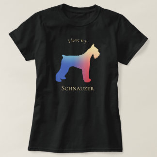 Colourful Schnauzer Silhouette T-Shirt