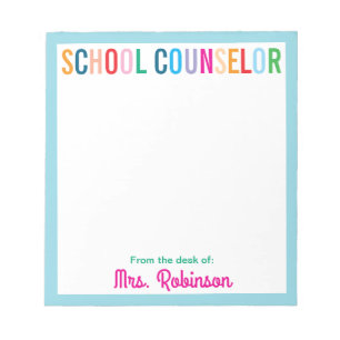 Colourful School Counsellor From the Desk of Notepad