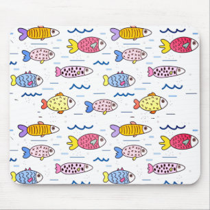Colourful School of Fish Mouse Pad