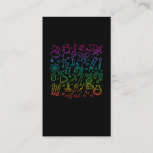 Colourful Science Symbols Chemistry Physics Business Card