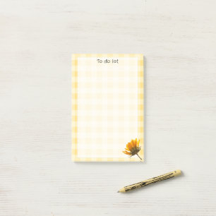 Colourful scottish and sunflower To do list Yellow Post-it Notes