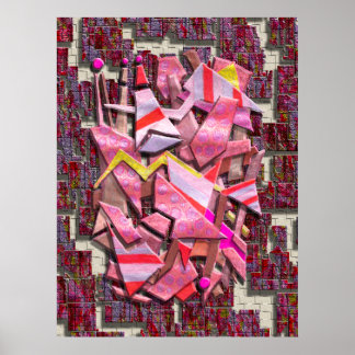 Colourful Scrap Metal Poster