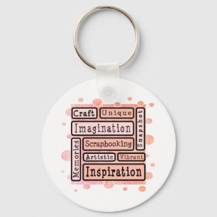 Colourful Scrapbooking Keychain