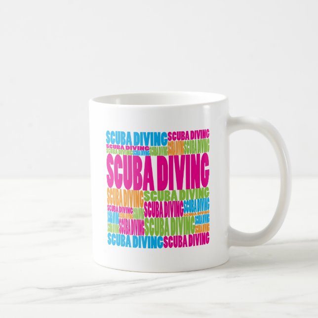Colourful Scuba Diving Coffee Mug (Right)