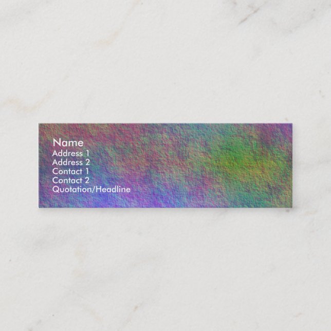 Colourful Sea Bed I Mini Business Card (Front)