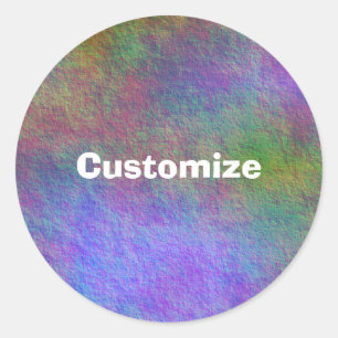 Colourful Sea Bed I - Template Classic Round Sticker