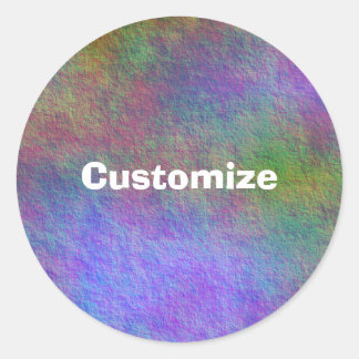 Colourful Sea Bed I - Template Classic Round Sticker