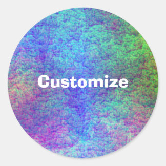 Colourful Sea Bed III - Template Classic Round Sticker