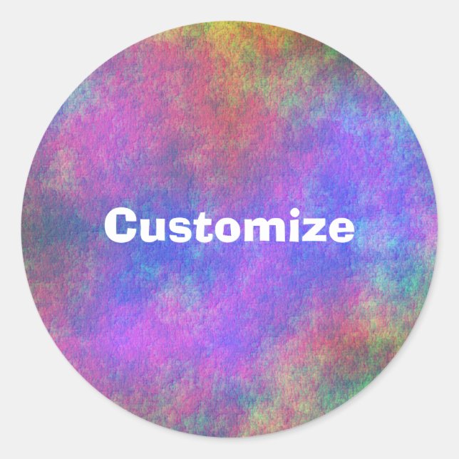 Colourful Sea Bed IV - Template Classic Round Sticker (Front)