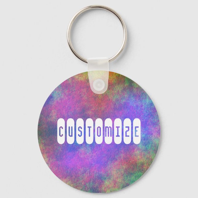 Colourful Sea Bed IV - Template Keychain (Front)
