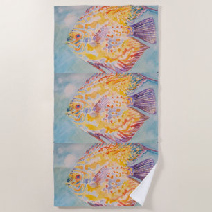 Colourful Sea Fish Ocean Beach Sea  Beach Towel