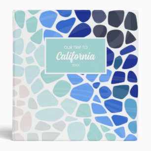 Colourful Sea Glass Vacation Photo  Binder