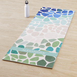 Colourful Sea Glass Yoga Mat