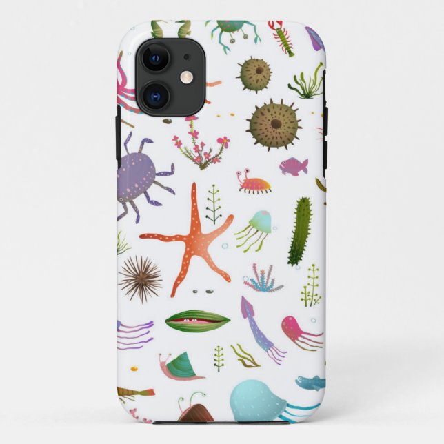 Colourful Sea Life Case-Mate iPhone Case (Back)