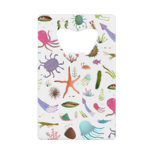 Colourful Sea Life Credit Card Bottle Opener