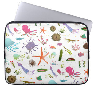 Colourful Sea Life Laptop Sleeve