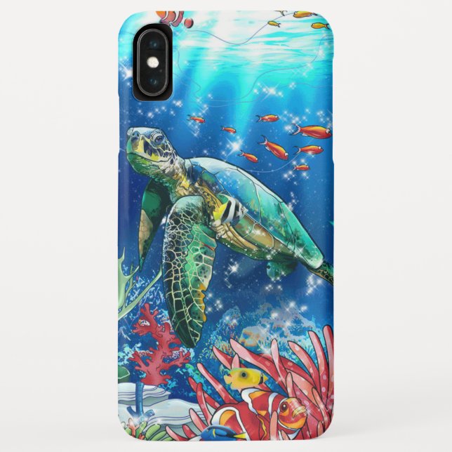 Colourful Sea Turtle Case-Mate iPhone Case (Back)