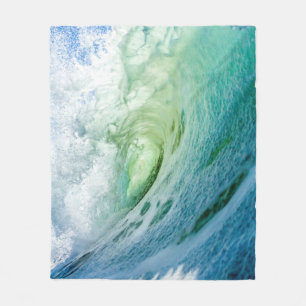 Colourful Sea Waves Fleece Blanket