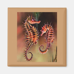 Colourful Seahorses Magnet