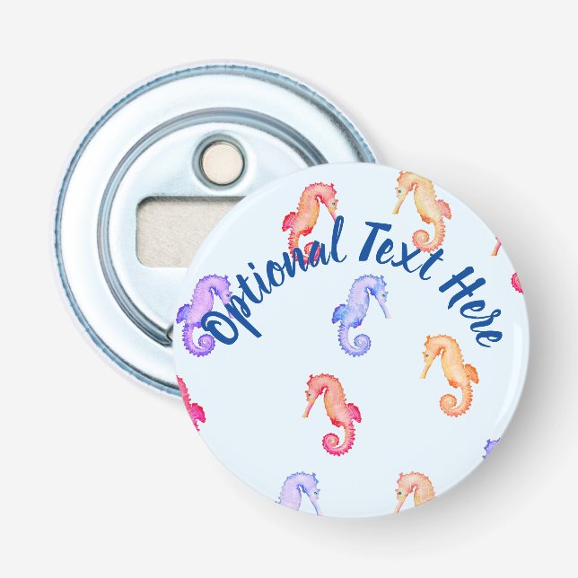 Colourful Seahorses Pattern   Bottle Opener (Front)