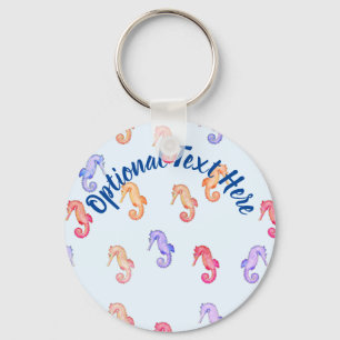Colourful Seahorses Pattern Keychain