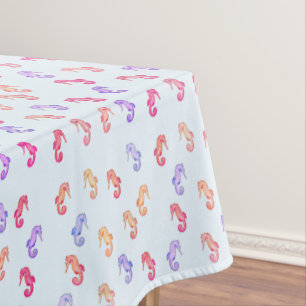 Colourful Seahorses Pattern Tablecloth