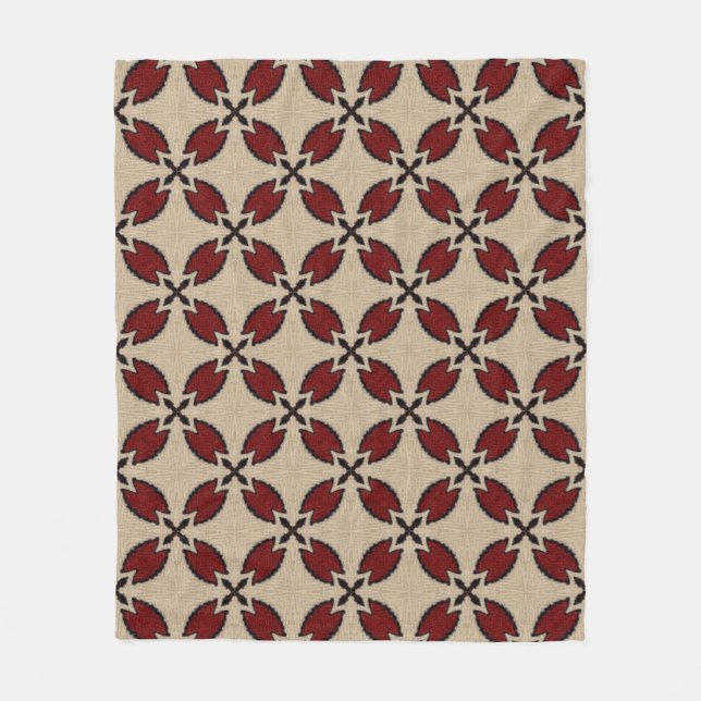 Colourful seamless geometric tile pattern abstract fleece blanket (Front)