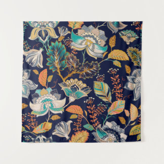 Colourful seamless pattern. Floral background. Flo Tapestry