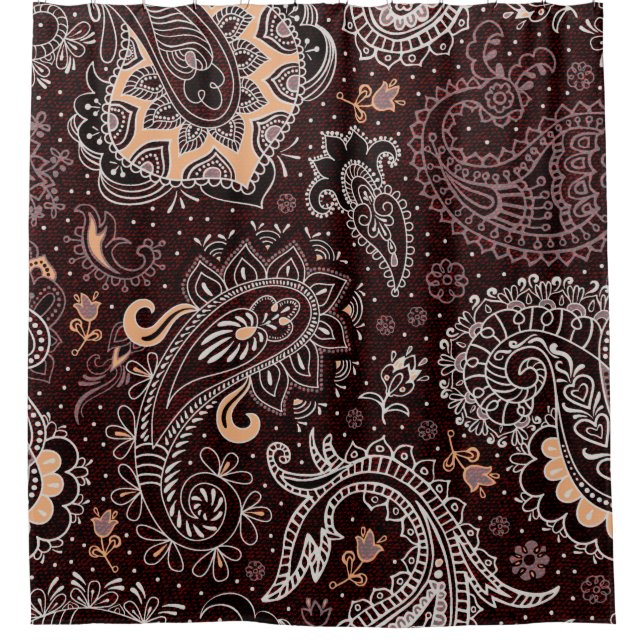 Colourful seamless pattern in paisley style. Vinta (Front)