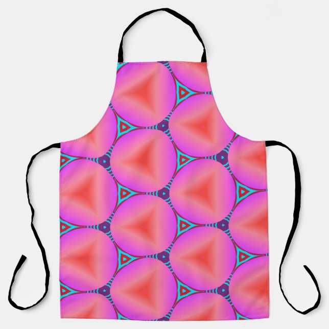 Colourful seamless pattern with simple geometric o apron (Front)