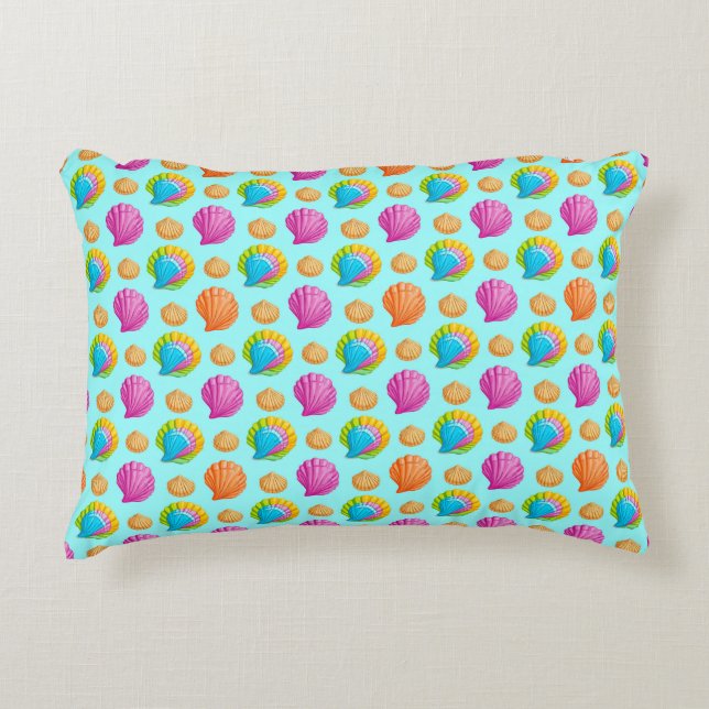 Colourful Seashells  Accent Pillow (Front)
