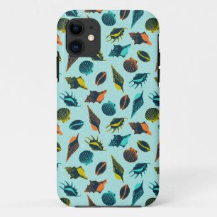 Colourful seashells iPhone 11 case