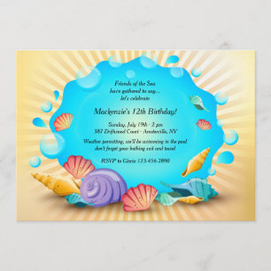 Colourful Seashells Invitation