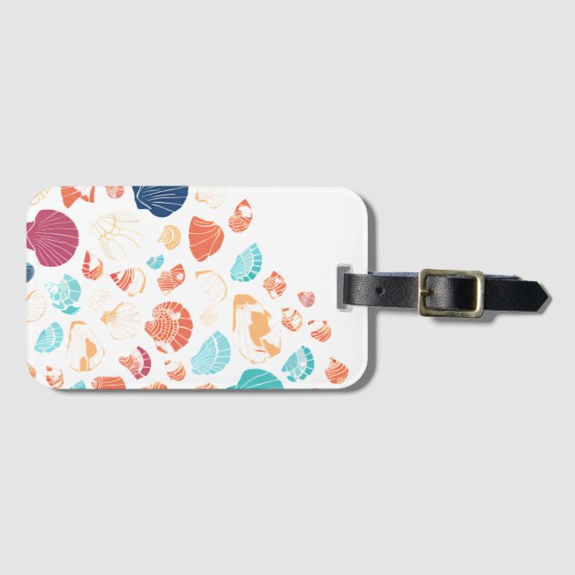 Colourful Seashells Luggage Tag (Front Horizontal)