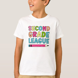 Colourful Second Grade League Back To School T-Shirt