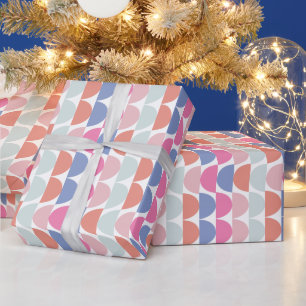 Colourful Semi Circle Abstract Geometric Wrapping Paper