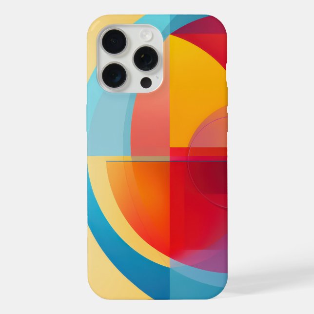 Colourful semi-circle shapes  iPhone case (Back)
