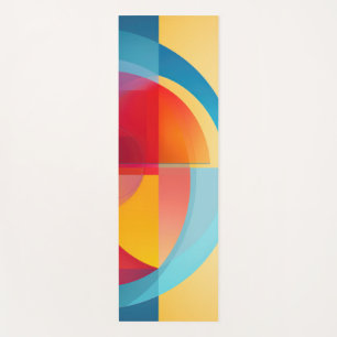 Colourful semi-circle shapes  Yoga Mat