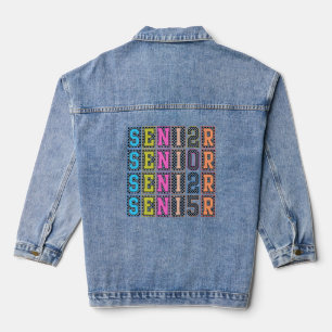 Colourful SENIOR Year Design Denim Jacket