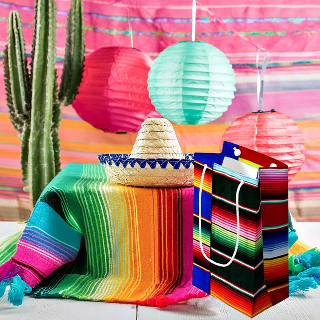 Colourful serape stripes small gift bag (Creator Uploaded)